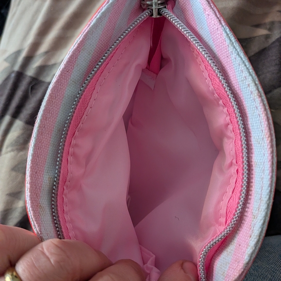 Victoria's Secret Pink and White Tote with Tan Handles - Picture 6 of 9